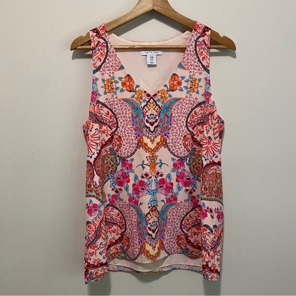 Tabitha Webb Dressy Sleeveless Top, Size M